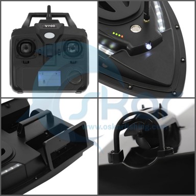 قایق طعمه پاش دو مخزنه مدل flytec V700
