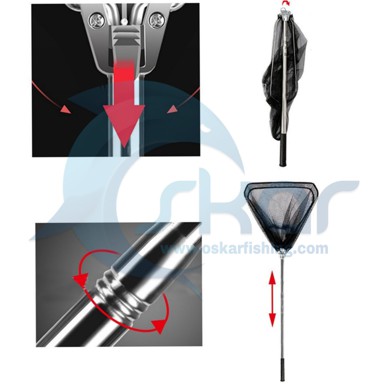 چاک مثلثی دسته تلسکوپی استیل