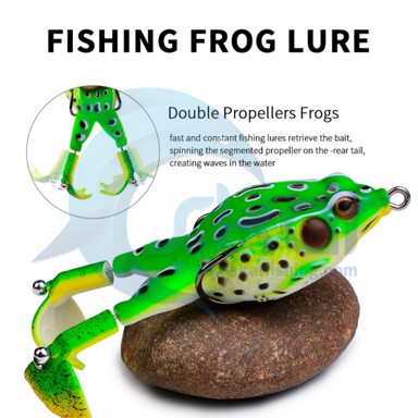 ست 5 عدی طعمه قورباغه سیلیکونی پا چرخان ضد خزه