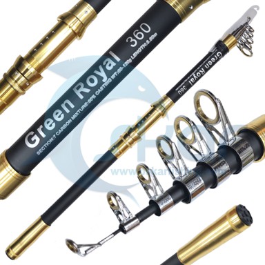 چوب ماهیگیری مشکی-طلایی OSP مدل Green Royal